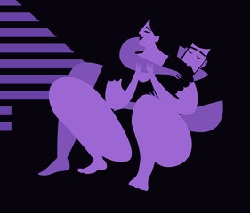 cute chubby romantic love couple