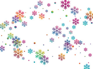 Snow flakes falling macro vector background design
