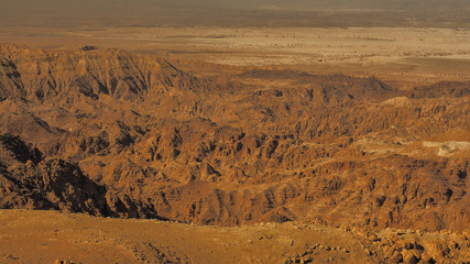 Fototapeta na wymiar Moab Plateau, A typical Jordanian landscape