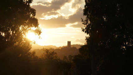 Sardinien, Castello della Fava, Posada, Sonnenuntergang, Strand, Umrisse, 08.06.2012