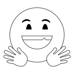 Chat emoji emoticon in black and white
