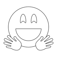 Chat emoji emoticon in black and white