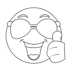 Chat emoji emoticon in black and white