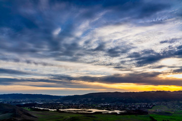Fototapeta premium High Clouds at Sunset, Panorama