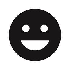 Happy smile icon vector