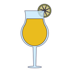 cocktail with lemon and cherry