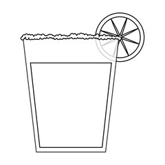 Cocktail drink cup in black and white