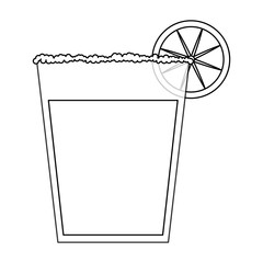 Fototapeta premium Cocktail drink cup in black and white