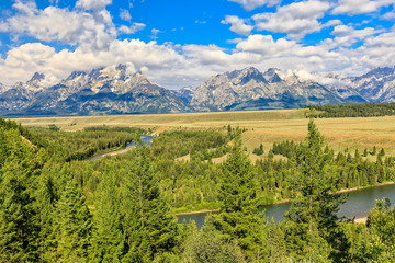 Obraz premium Snake River Turnout, Overview, WY