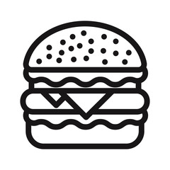 Burger icon vector. Hamburger,cheeseburger symbol.