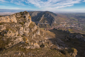Mountain landscape of Pancorbo gorge in Burgos, Spain.