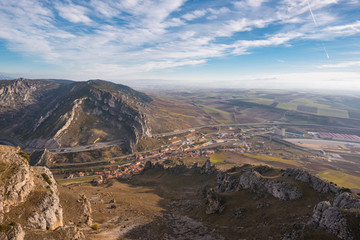 Fototapeta na wymiar Mountain landscape of Pancorbo gorge in Burgos, Spain.
