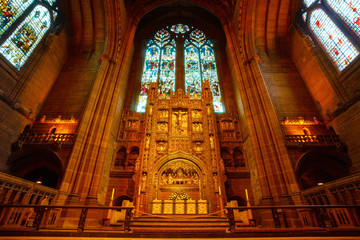Fototapeta na wymiar Liverpool Cathedral in Liverpool, UK