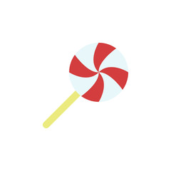 Candy cane 2 colored line icon. Simple hand drawn color element illustration. Candy cane outline symbol design from Christmas set