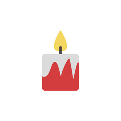 Candles Christmas 2 colored line icon. Simple hand drawn color element illustration. Candles Christmas outline symbol design from Christmas set