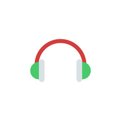 Christmas listening 2 colored line icon. Simple hand drawn color element illustration. Christmas listening outline symbol design from Christmas set