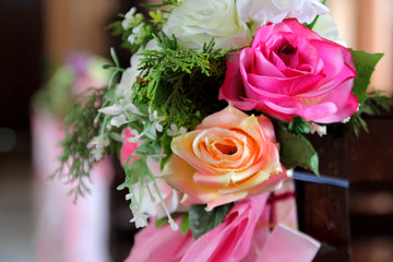 rose artificial flower as valentine background