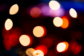 Abstract background Red bokeh in christmas background