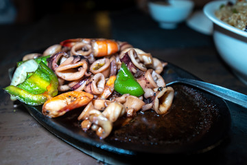 Filipino Style food : Seafood sizzling, Palawan