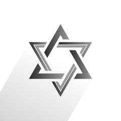 David star isolated vector illustration on white