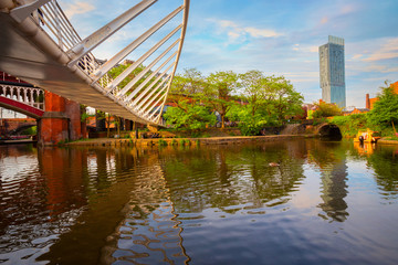 Castlefield - inner city conservation area in Manchester, UK