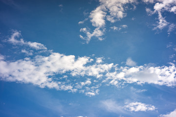 Blue sky with clouds as the background.