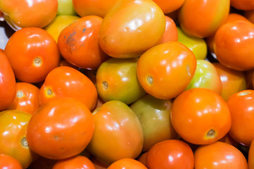 Red tomatoes background, Vegetable in the market.
