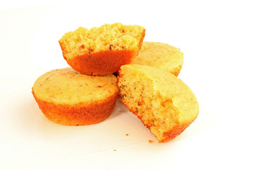 Jalapena Cornbread on White Background
