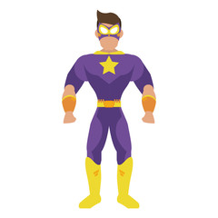 Superhero character cartoon