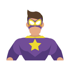 Superhero character cartoon