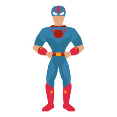 Superhero character cartoon