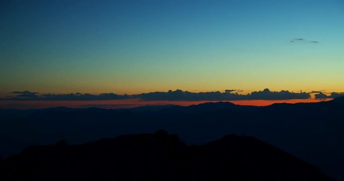 Timelapse during sunset at Dante's Peak in Death Valley National Park, California