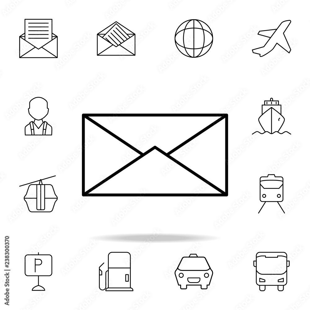 Poster the envelope icon. element of simple icon for websites, web design, mobile app, info graphics. thin 