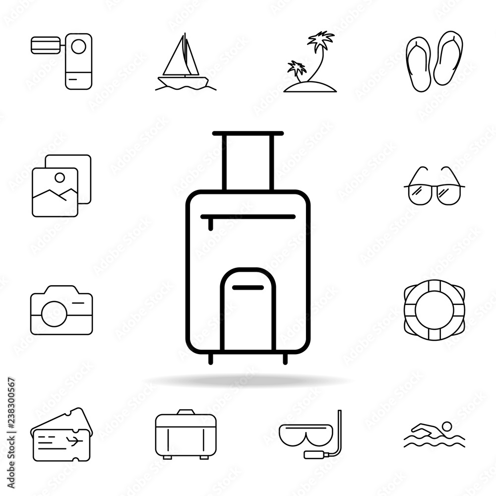 Poster baggage icon. element of simple icon for websites, web design, mobile app, info graphics. thin line 