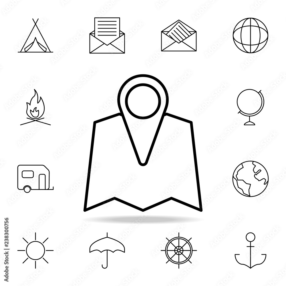 Poster pin on the map icon. element of simple icon for websites, web design, mobile app, info graphics. thi