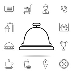 call at the hotel icon. Element of simple icon for websites, web design, mobile app, info graphics. Thin line icon for website design and development, app development on white background