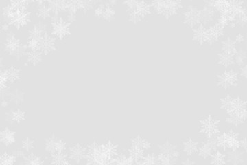 Winter Snowflakes on a silver