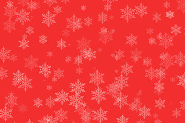 Winter Snowflakes on red