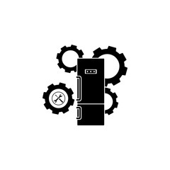 refrigerator repair, gears icon. Element of repair icon for mobile concept and web apps. Detailed refrigerator repair, gears icon can be used for web and mobile