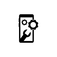 smartphone, wrench, gears icon. Element of repair icon for mobile concept and web apps. Detailed smartphone, wrench, gears icon can be used for web and mobile