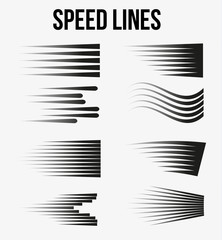 Comic Book Design Element Speed Lines 