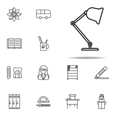 table lamp icon. education icons universal set for web and mobile