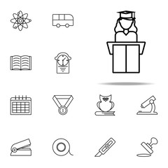 graduate icon. education icons universal set for web and mobile