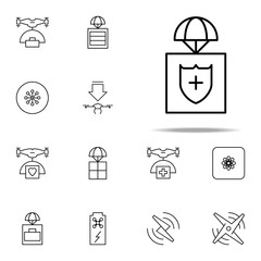 parachuting icon. Drones icons universal set for web and mobile