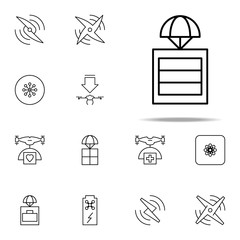 parachuting icon. Drones icons universal set for web and mobile