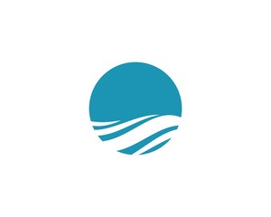 Water Wave symbol and icon Logo Template