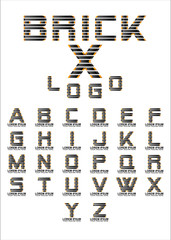 Logo Font vector alphabet design, ABC Letter Logotype templates