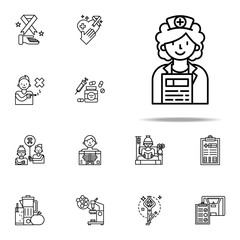 nurse icon. Cancer day icons universal set for web and mobile