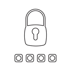 password icon. Element of cyber security for mobile concept and web apps icon. Thin line icon for website design and development, app development