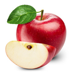 Red apple isolated on white